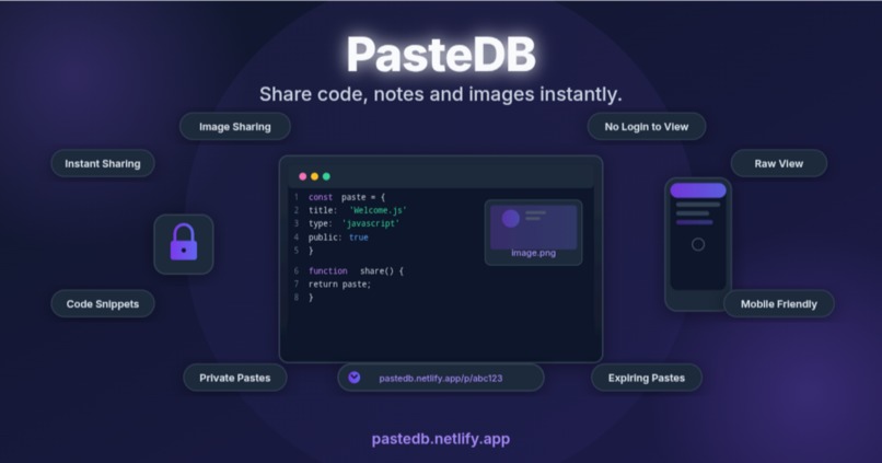 PasteDB – screenshot 1