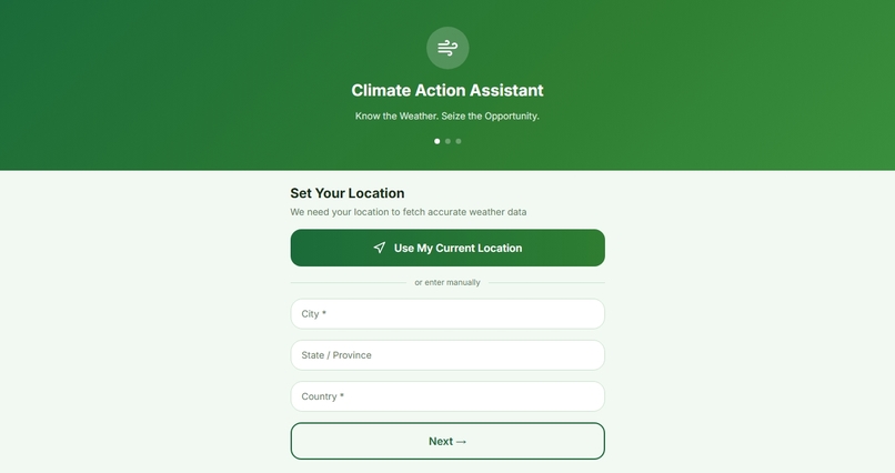 CLIMATE ACTION ASSISTANT – screenshot 1