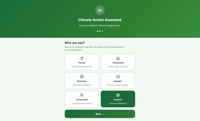 CLIMATE ACTION ASSISTANT – screenshot 2