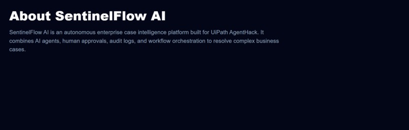 SentinelFlow AI – screenshot 1