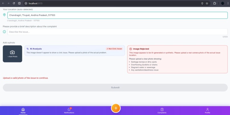 VYAVASTHA: Civic Complaint Platform – screenshot 3