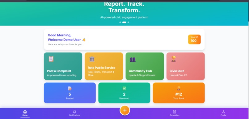 VYAVASTHA: Civic Complaint Platform – screenshot 4