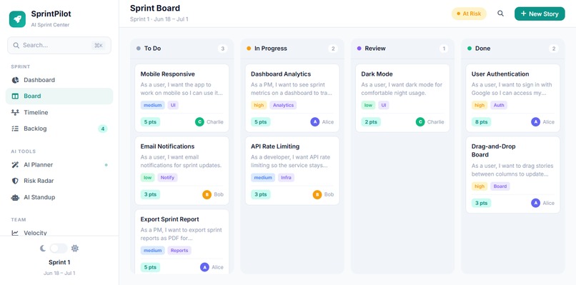 SprintPilot – screenshot 2