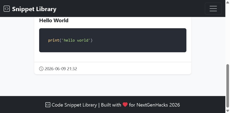 "Collaborative Code Snippet Library" (Web App) – screenshot 7