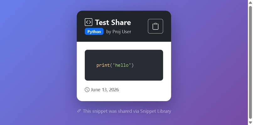 "Collaborative Code Snippet Library" (Web App) – screenshot 6