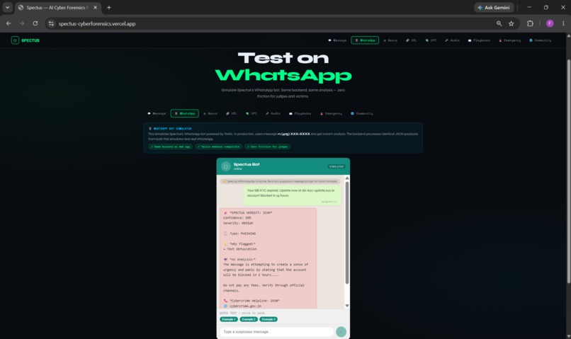 Spectus - AI Cyber Forensics Platform – screenshot 2
