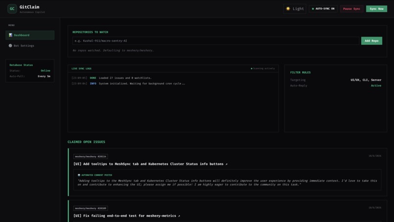 GitClaim – screenshot 1