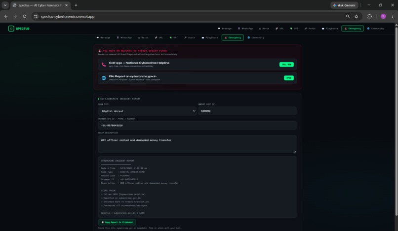 Spectus - AI Cyber Forensics Platform – screenshot 7