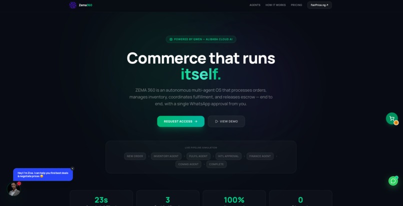 ZEMA360 — Autonomous Commerce OS for African Markets – screenshot 4