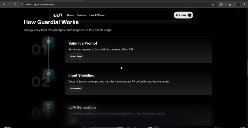 Guardial: Enterprise AI Safety Platform – screenshot 4