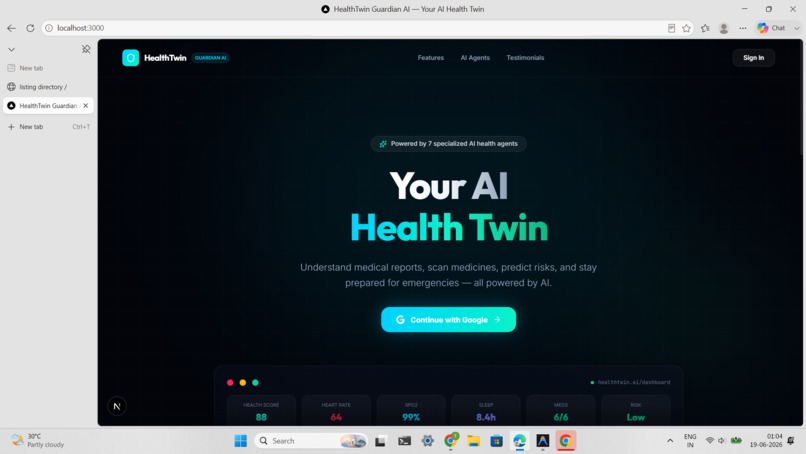 HealthTwin Guardian AI – screenshot 1