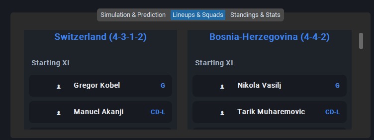 WorldCupML – screenshot 2