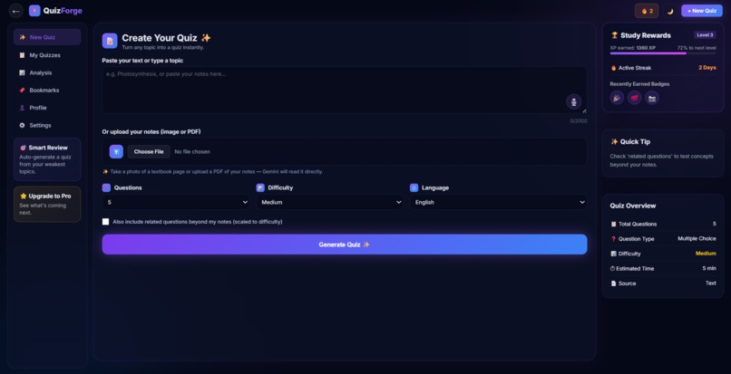 QUIZFORGE – screenshot 3