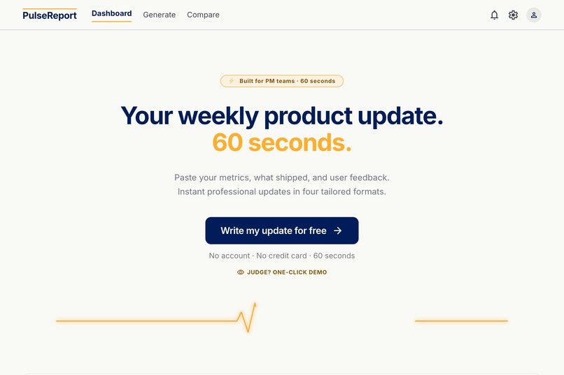 PulseReport – screenshot 1