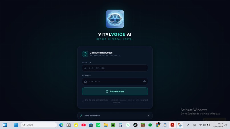 VitalVoice : AI-Powered Clinical Intelligence Platform – screenshot 1