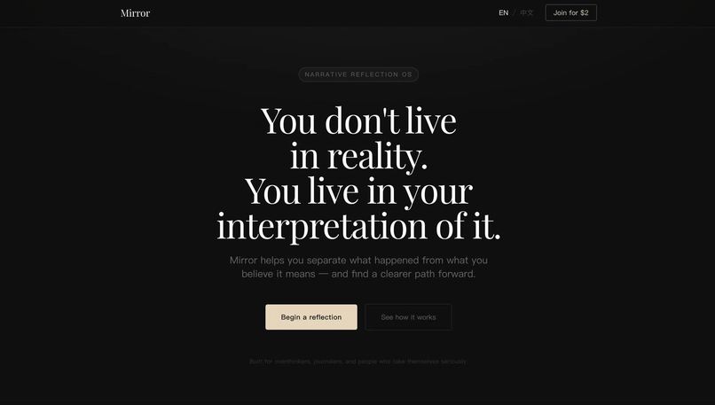 Mirror — Tarot as a Mirror for Self-Observation – screenshot 1