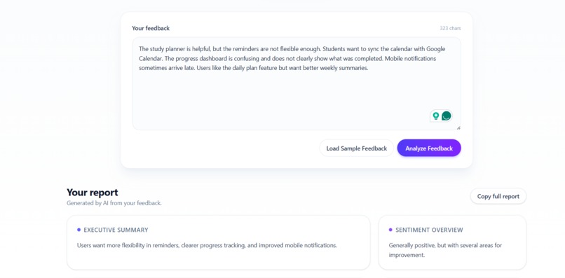 Feedback Radar – screenshot 7