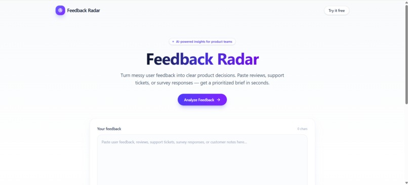 Feedback Radar – screenshot 10