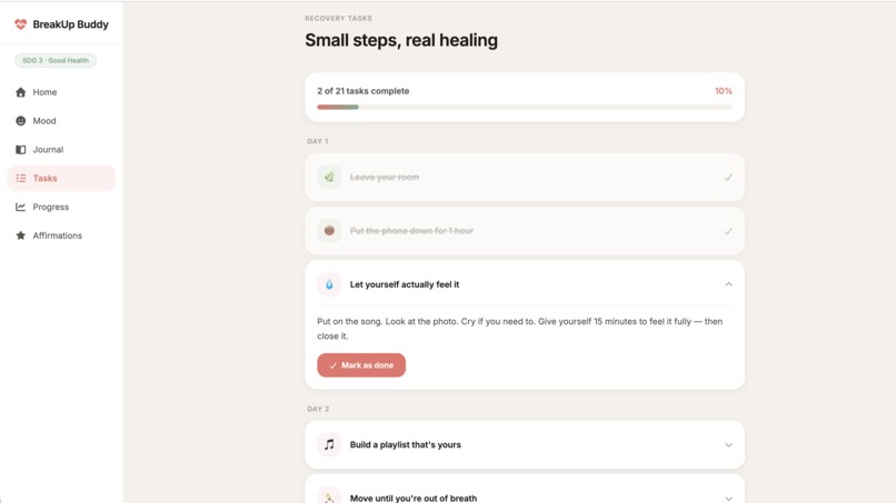 BreakUp Buddy – screenshot 5