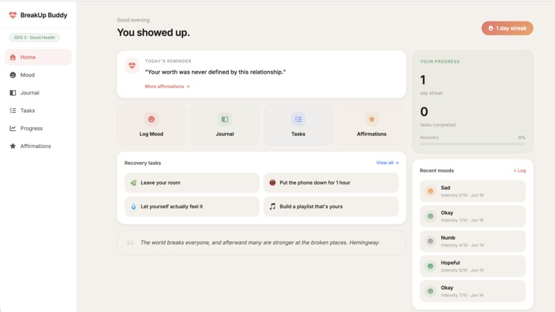 BreakUp Buddy – screenshot 2