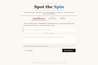Spot the Spin — read the facts, not the framing