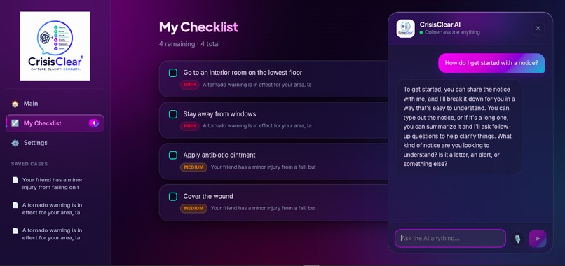 CrisisClear – screenshot 2