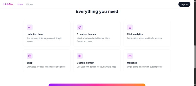 LinkBio  – screenshot 1