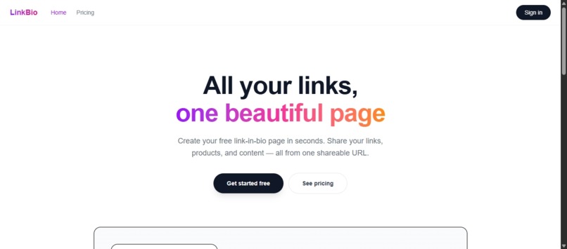 LinkBio  – screenshot 2