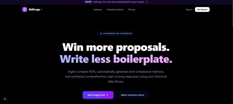 BidForge AI – screenshot 1