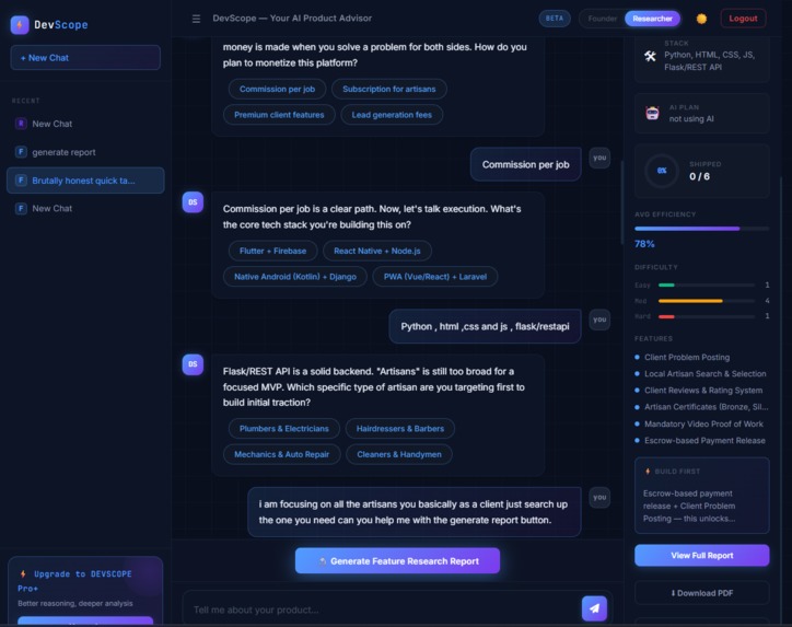 DevScope – screenshot 1