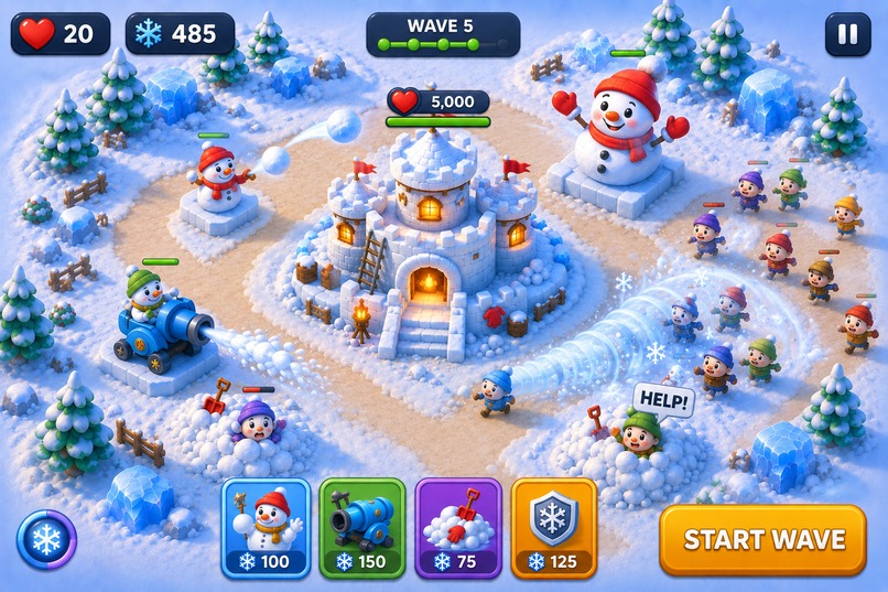 Snowball Fort Frenzy - Dig. Build. Defend. Let it snow. – screenshot 3