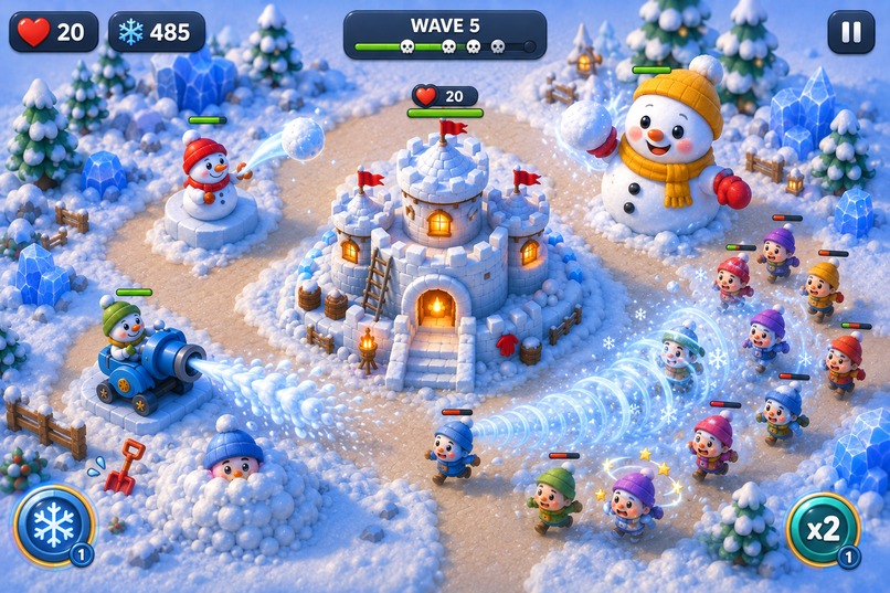 Snowball Fort Frenzy - Dig. Build. Defend. Let it snow. – screenshot 5