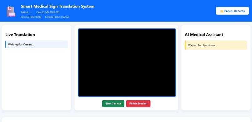Smart Medical Sign Translation System – screenshot 2