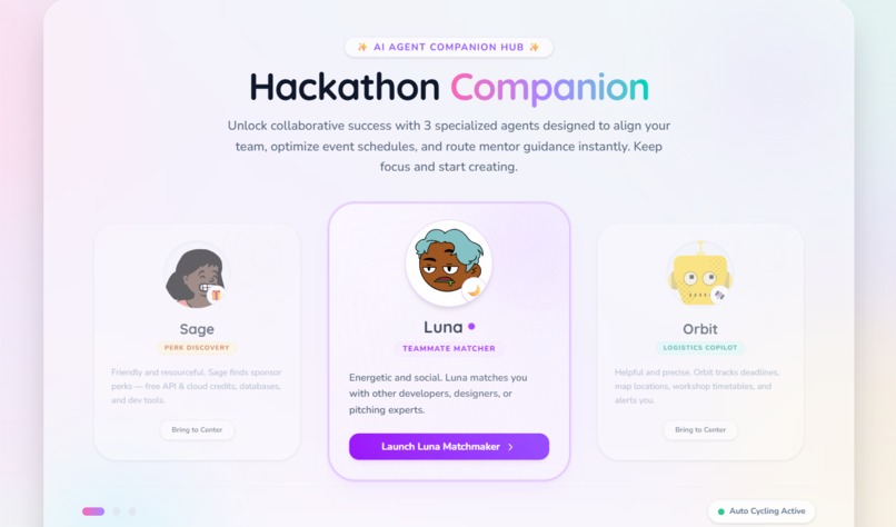 Hackathon Companion App – screenshot 1