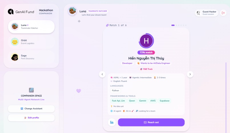 Hackathon Companion App – screenshot 2