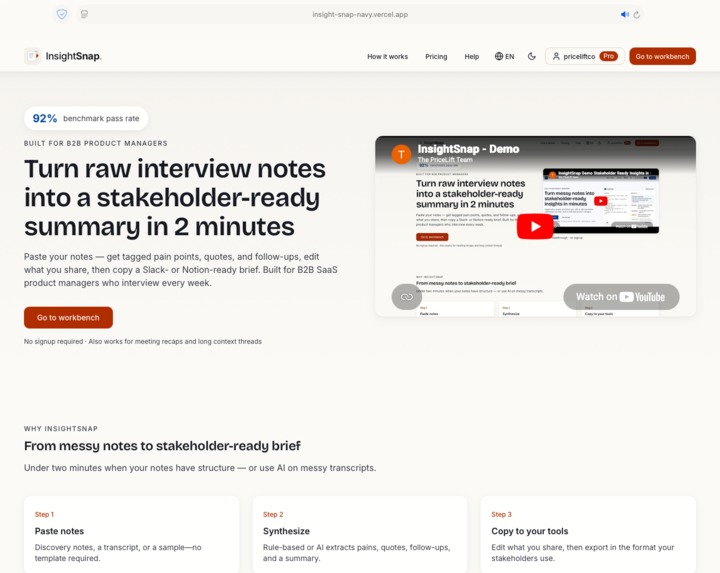 InsightSnap – screenshot 1