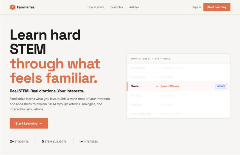 Familiarize – screenshot 1
