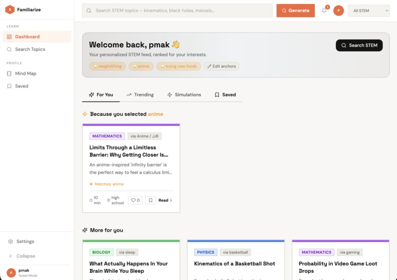 Familiarize – screenshot 2