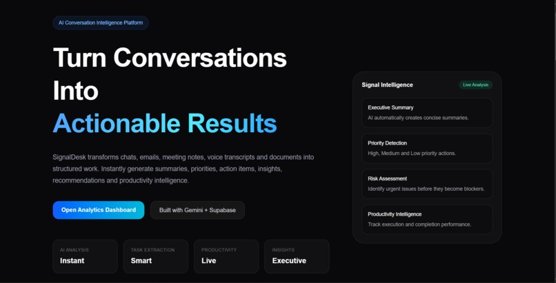 SignalDesk AI – screenshot 1