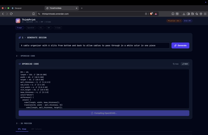 ThinkPrintWeb – screenshot 2