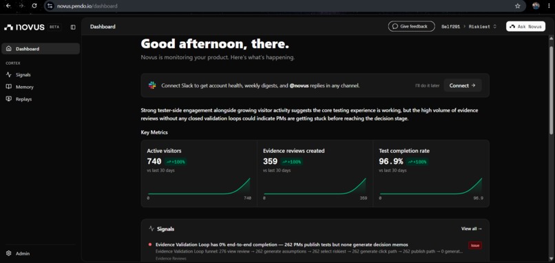 Riskiest x Novus.ai – screenshot 1