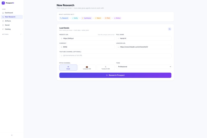 ProspectIQ — leads with the intelligence angle – screenshot 3