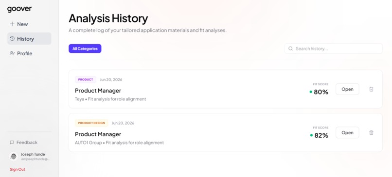 Goover – screenshot 2