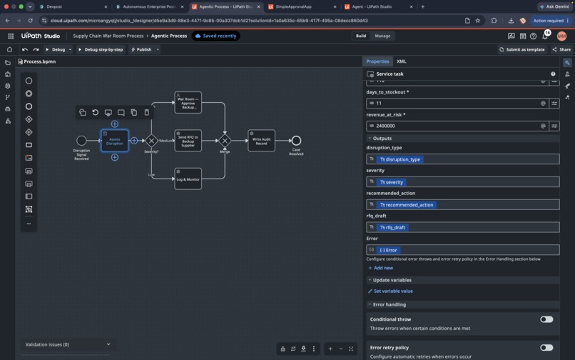 Autonomous Enterprise Procurement War Room – screenshot 3