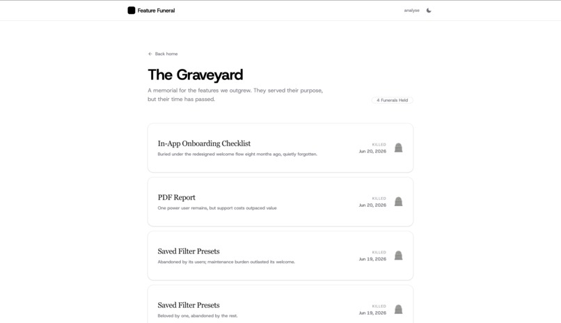 Feature Funeral – screenshot 2