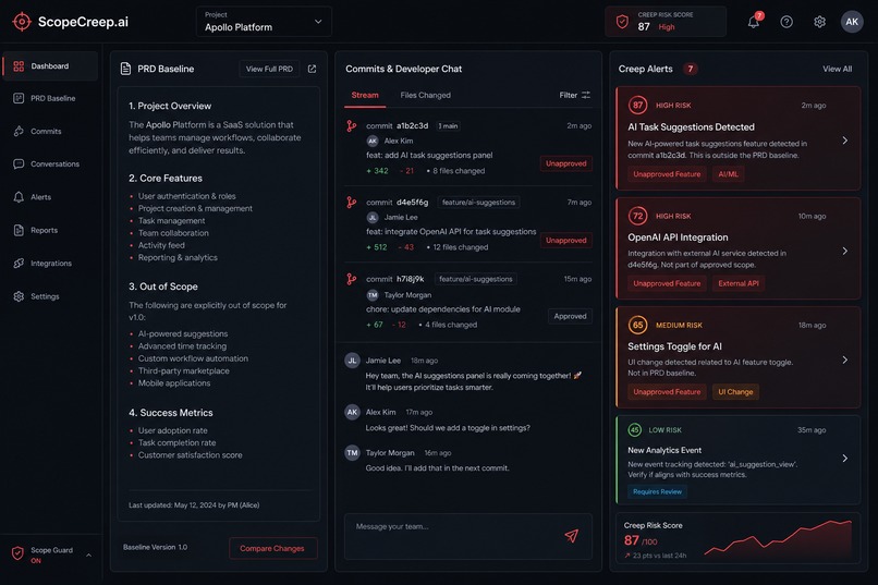 ScopeCreep.ai – screenshot 1