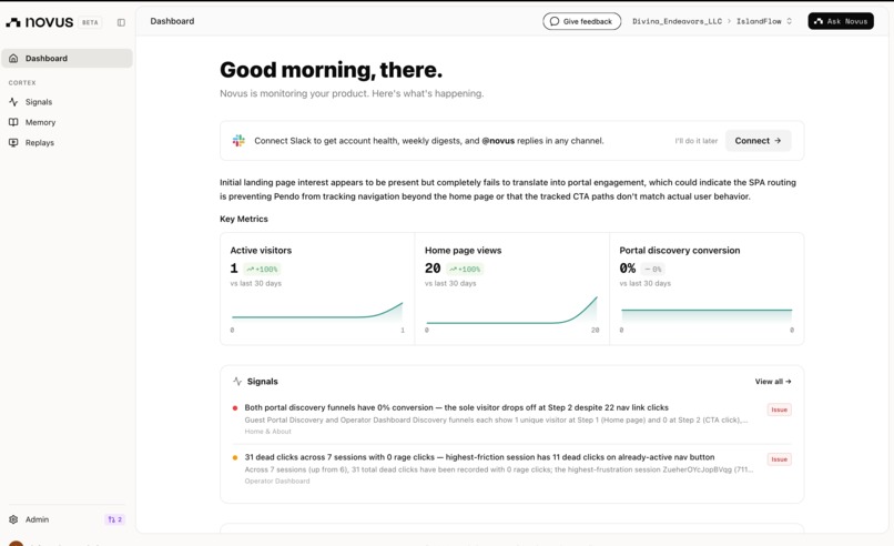 IslandFlow powered by Pendo – screenshot 2