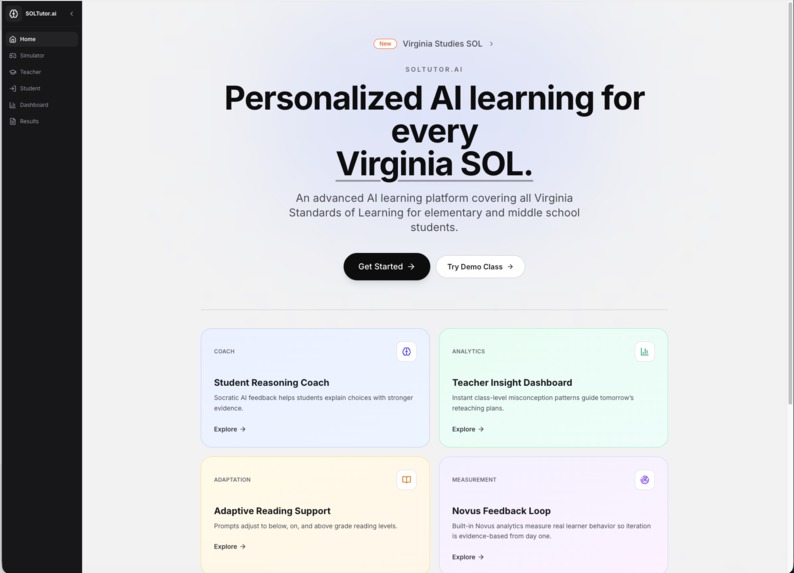 SOLTutor.ai w/ Novus – screenshot 1