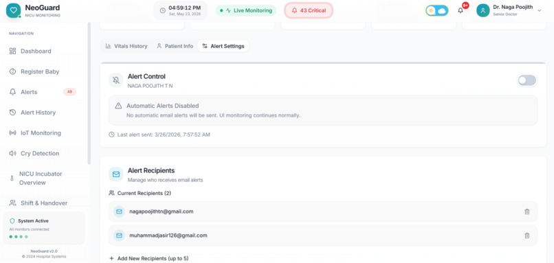 NeoGuard : Real-Time Neonatal Monitoring for NICUs – screenshot 9