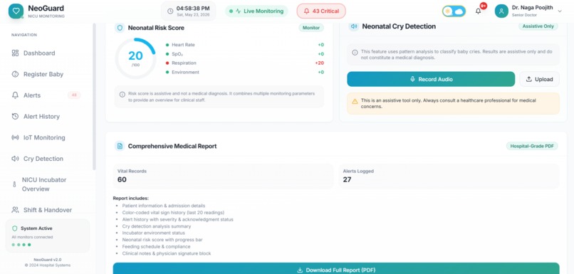 NeoGuard : Real-Time Neonatal Monitoring for NICUs – screenshot 10